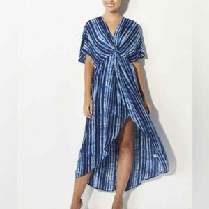 Show Me Your MuMu Navy and White Maxi Dress